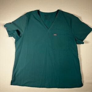 Figs Technical Collection Men’s Deep Teal Scrub Top